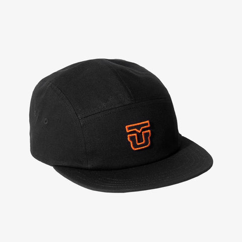 Union 5 Panel Hat - Black/Orange