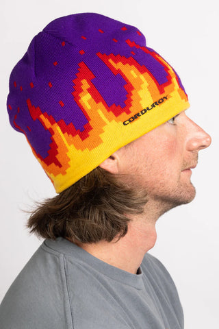 Corduroy 2025 Digi Flames Beanie - Purple