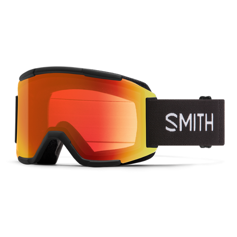 Smith 2025 Squad Goggle - Black + ChromaPop Everyday Red Mirror Lens