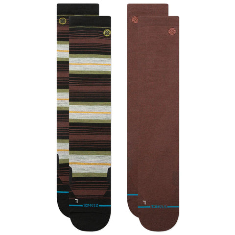 Stance Snow Socks Venutre UL Wool 2-Pack 2025 - Brown