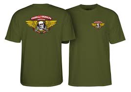 Powel Peralta Winged Ripper T-Shirt - Military Green