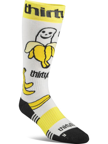 Thirty-Two Snow Double Socks 2025 - Yellow/White