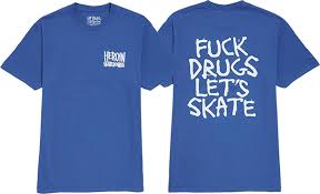 Heroin - Fuck Drugs T-shirt - Royal Blue