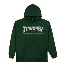 Thrasher Skate Mag Hoodie - Green/Grey