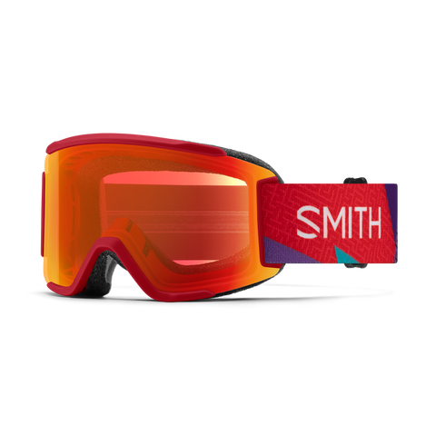 Smith 2025 Squad S Goggle - Crimson A-Maze-Zing + ChromaPop™ Everyday Red Mirror Lens