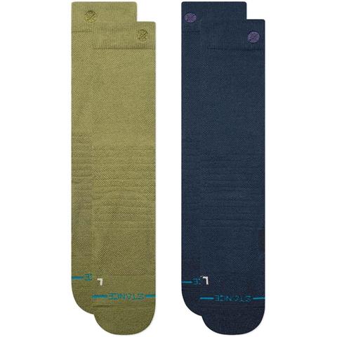 Stance Snow Socks Iconic Mid 2pk 2025 - Chive